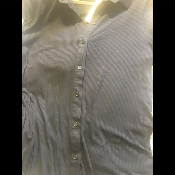 ANTHROPOLOGIE WESTWOOD POSTMARK BUTTON DOWN TOP - Picture 5 of 7